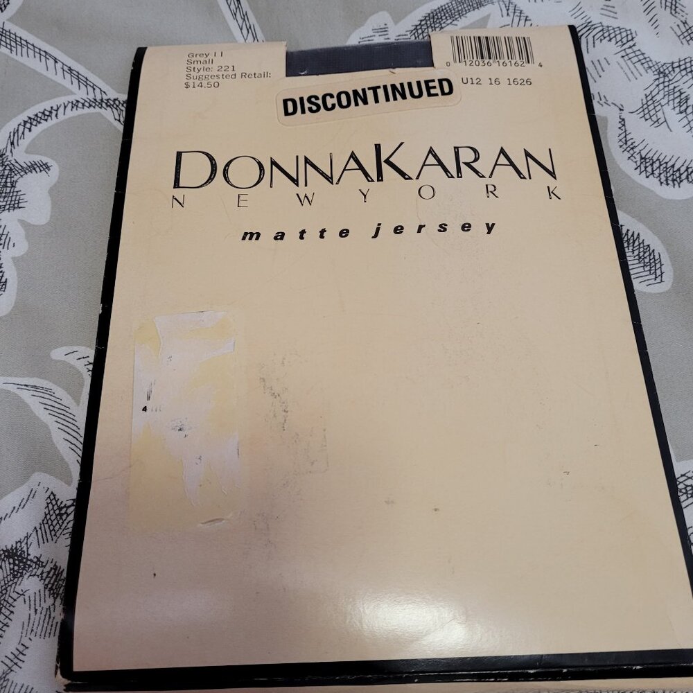 Donna Karan Gray Matte Jersey Tights Size Small NWT